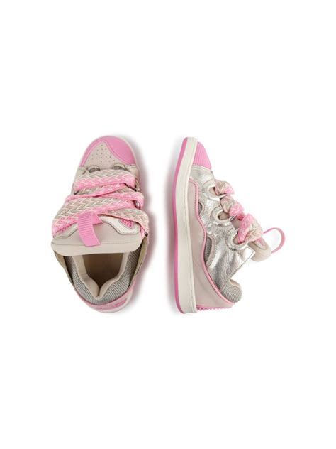 Lanvin Enfant Curb Leather Sneakers Farfetch