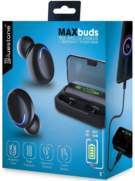 Bluestone Tws21bk Maxbuds Tw Earbuds Wpower Cs Bk Bluestone Tws21bk Maxbuds Tw Earbuds W