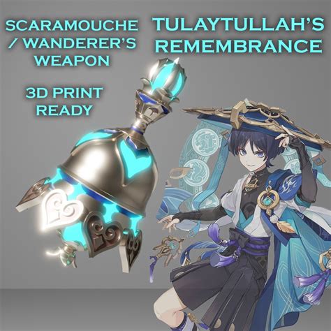 Wanderers Weapon Scaramouche Genshin Impact Tulaytullahs Remembrance 3d Printable Etsy