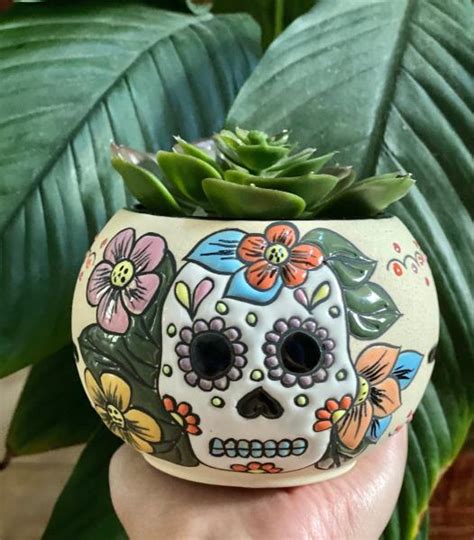 Diy Sugar Skull Planters Alexandria Library