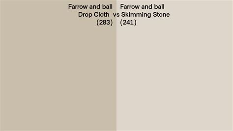 Farrow And Ball Drop Cloth Vs Skimming Stone Side By Side Comparison