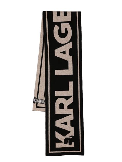 Karl Lagerfeld logo print scarf | Smart Closet