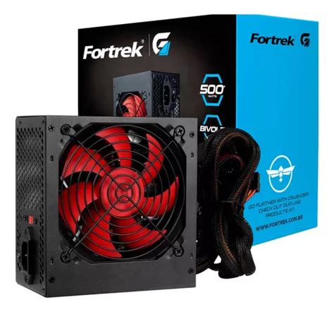 Fonte Atx 500w Gamer Pc Bivolt Fan 120mm Crusader Fortrek Nf Frete grátis