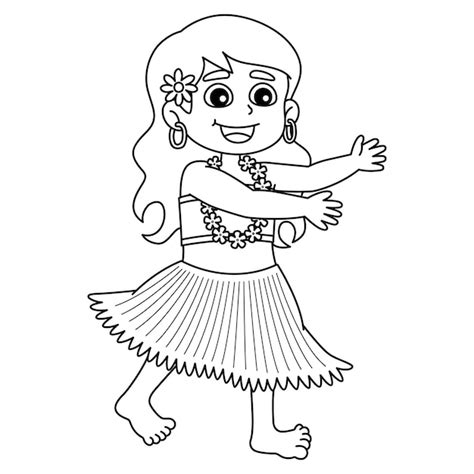 Une Page De Coloriage Mignonne Et Amusante D Une Fille Faisant La Danse