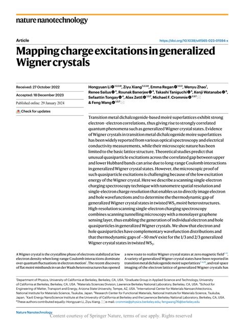 Mapping Charge Excitations In Generalized Wigner Crystals Request Pdf