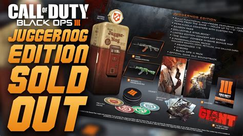 Black Ops 3 JUGGERNOG EDITION COMPLETELY SOLD OUT COLLECTORS