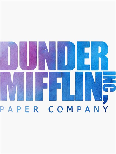 Dunder Mifflin Paper Company Inc The Office Logo Design Sticker For Sale By Sarahakersg