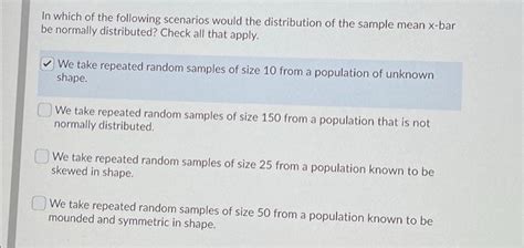 Solved In Which Of The Following Scenarios Would The Chegg