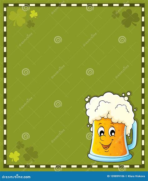 Beer Theme Frame Stock Vector Illustration Of Face 109899106