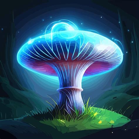 Bosque Oscuro De Fantas A Con Setas Brillantes Ilustraci N Vectorial