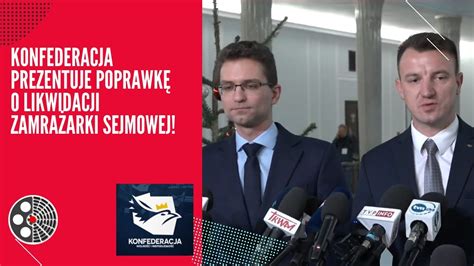 Konfederacja prezentuje poprawkę o likwidacji zamrażarki sejmowej