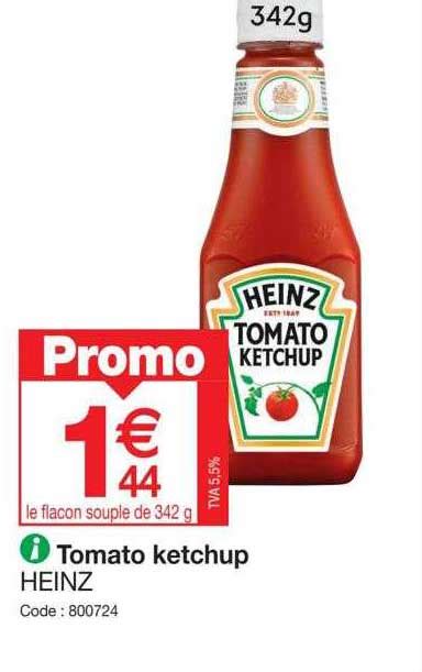 Promo Tomato Ketchup Heinz Chez Hyper U