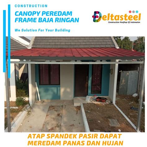 Jual Kanopi Atap Spandek Pasir Rangka Baja Ringan Untuk Penutup Carport