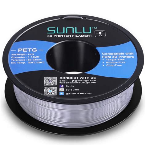 PETG SUNLU 1 75mm 1kg CONSOMMABLES NOZZLER