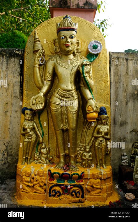 Buddha Statue ; Mahabodhi Temple , Mahabodhi Mahavihar , UNESCO World Heritage site , Bodh Gaya ...