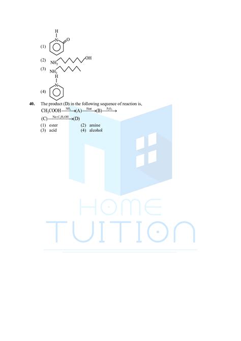 Mcq Chemistry Questions For Cuet Chapter Amines With Solutions