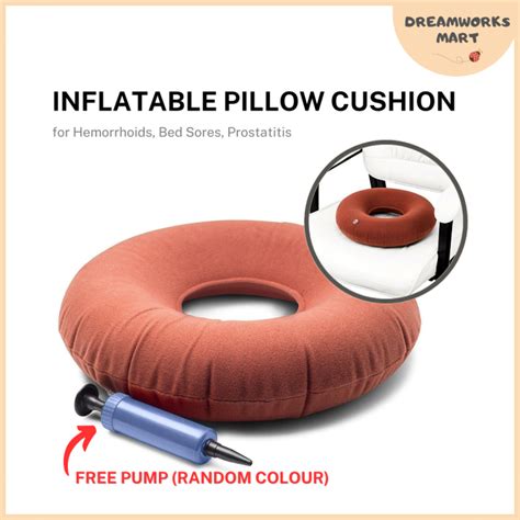 Inflatable Medical Ring Donut Pillow Seat Cushion For Hemorrhoids Bed