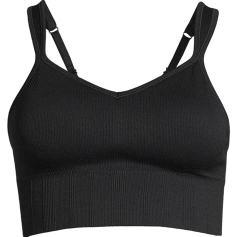 Casall Seamless Rib Padded Sports Bra Black • Pris