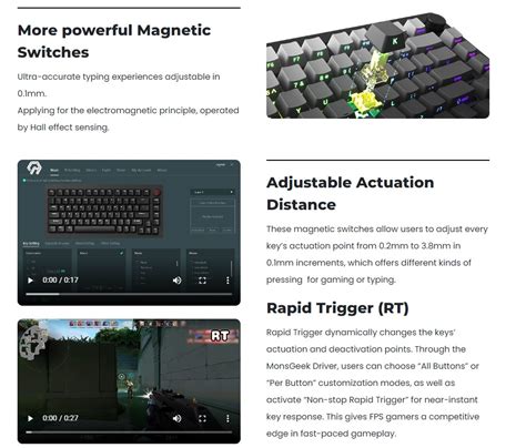 Monsgeek M W Sp He Fully Assembled Rgb Hot Swappable Wireless Mechanical Keyboard With Gasket