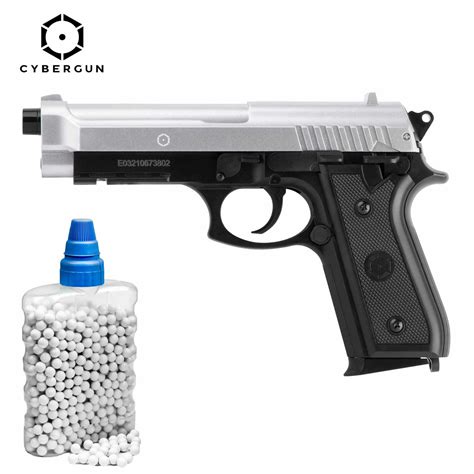 Set Cybergun Pt H P A Federdruck Softair Pistole Mm Bb Silver Bl