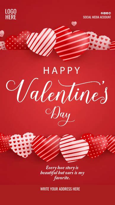 Happy Valentines Day Instagram Story Template Postermywall