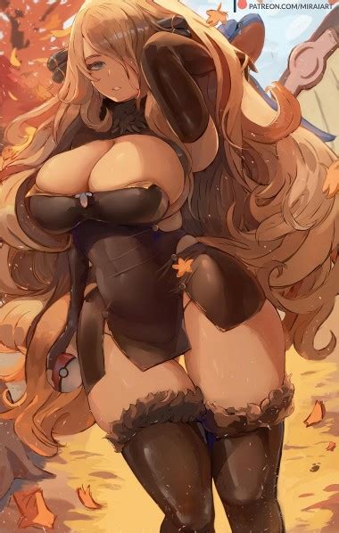 Cynthia Mirai Art Pokemon Genshin Impact Hentai