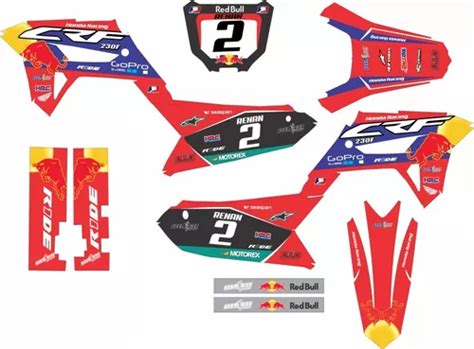 Kit Gr Fico Adesivo Carenagem Crf Biker Ride Fino Mm