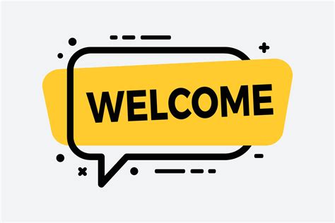 welcome lettering in bubble speech 11049213 Vector Art at Vecteezy