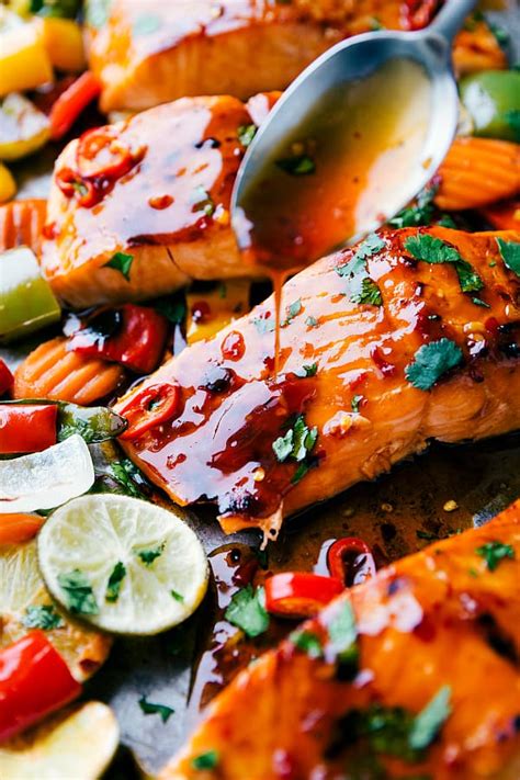 Sheet Pan Thai Glazed Salmon With Vegetables The Recipe Critic