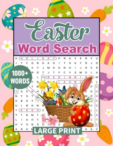 Easter Word Search Large Print Large Print Easter Word Find Puzzle Book For Adults Teens And