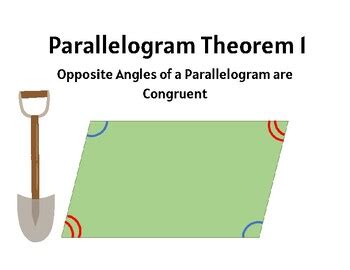 Parallelogram Theorem Printables (Tools of Mathematics) | TPT