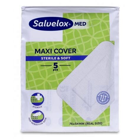 Salvelox MED Maxi Cover 76 mm x 54 mm 5 Apósitos Estériles