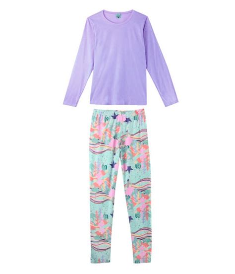 Pijama Feminino Longo Algodão Malwee Lilás lingerie br