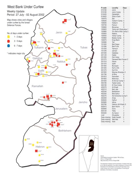 Occupied Palestine Territory: West Bank Under Curfew Weekly Update ...