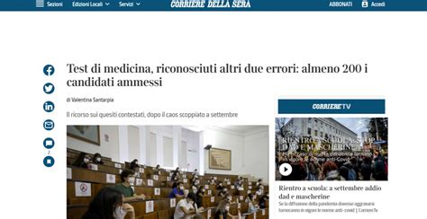 Test Medicina 2022 Invia Le Tue Segnalazioni E Domande Sbagliate