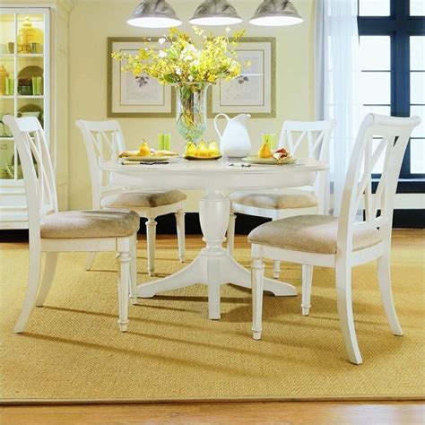 Camden Roundoval Casual Dining Set In Buttermilk Finish 920 701rpkg