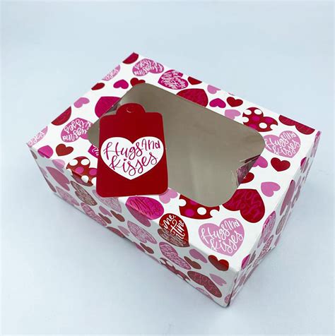 Caja Para Galletas Con Ventana San Valentin Rouge Art