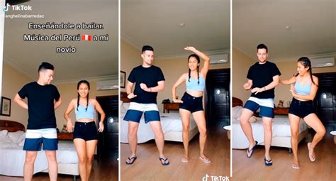 Tiktok Viral Peruana Le Enseña A Bailar A Su Novio Europeo Y Sus