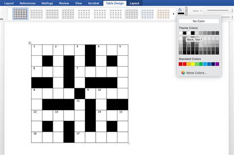 How To Make A Crossword Puzzle In Word Easy Steps