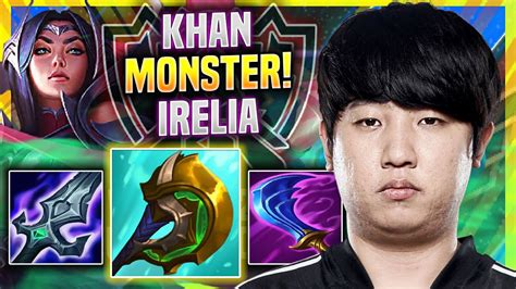 Khan Is A Monster With Irelia In Euw Soloq Dk Khan Plays Irelia Top