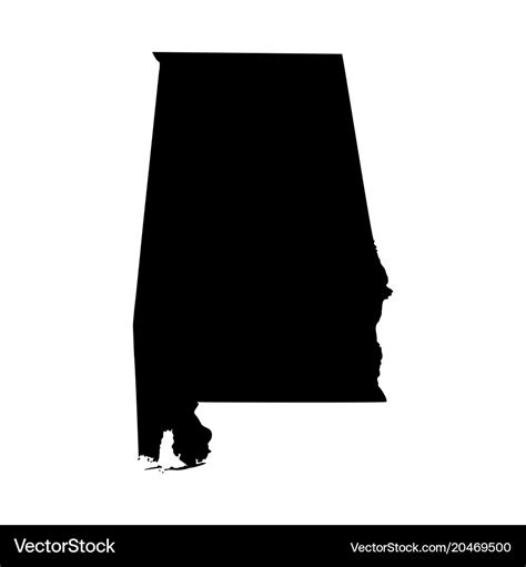 Map Of The Us State Alabama Royalty Free Vector Image