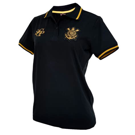 Camisa Corinthians Polo Retro Ouro Feminina Olden Sports