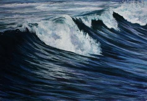 Waves From Above Pastel Painting By Helen Turner Kauai Artist