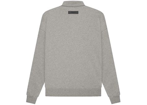 Fear Of God Essentials Ls Polo Dark Oatmeal Mens Fw22 Us