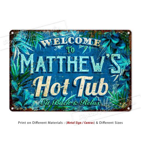 Hot Tub Sign, Pool Sign, Bathroom Decor, Custom Sign, Welcome Sign ...