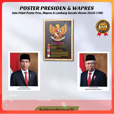 Jual Poster Photo Presiden Wakil Presiden 2019 2024 Uk 25x35 Ruang