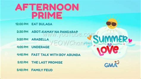 Gma Afternoon Prime Schedule 11 Apr 2023 Youtube