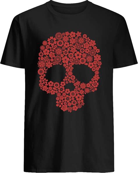 Akdesigns T Shirt Mit Totenkopf Motiv Rot Gr Schwarz Amazon De