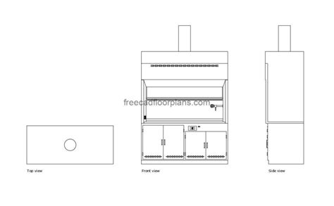 Laboratory Fume Hood Free Cad Drawings