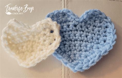 Crochet Heart Appliqué Free Pattern